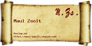 Maul Zsolt névjegykártya